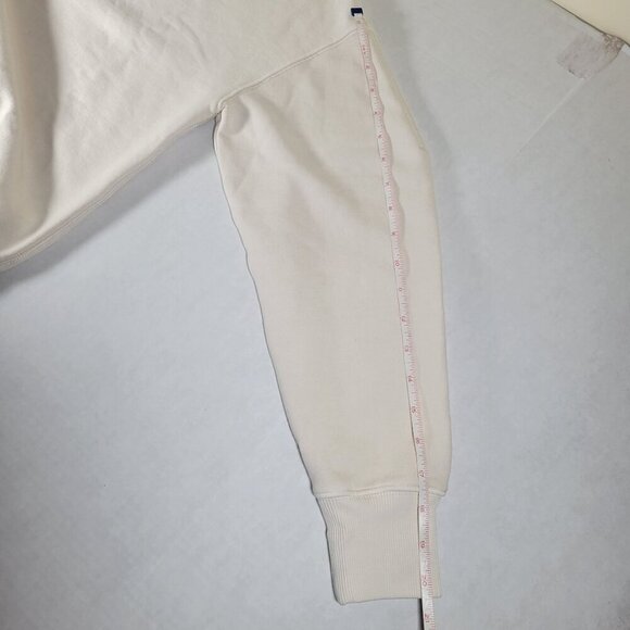 Madewell Womens Cream Crewneck Sweatshirt XXS Cotton Blend Casual Pullover - Picture 9 of 9